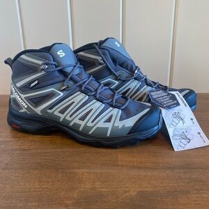 Salomon X Ultra Pioneer Mid CSWP Hiking Boot 9.5 EU 42 Ebony/Stormy Weather